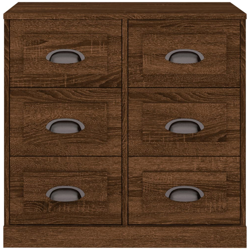 vidaXL 6 Drawer Brown Oak Sideboard Image 6