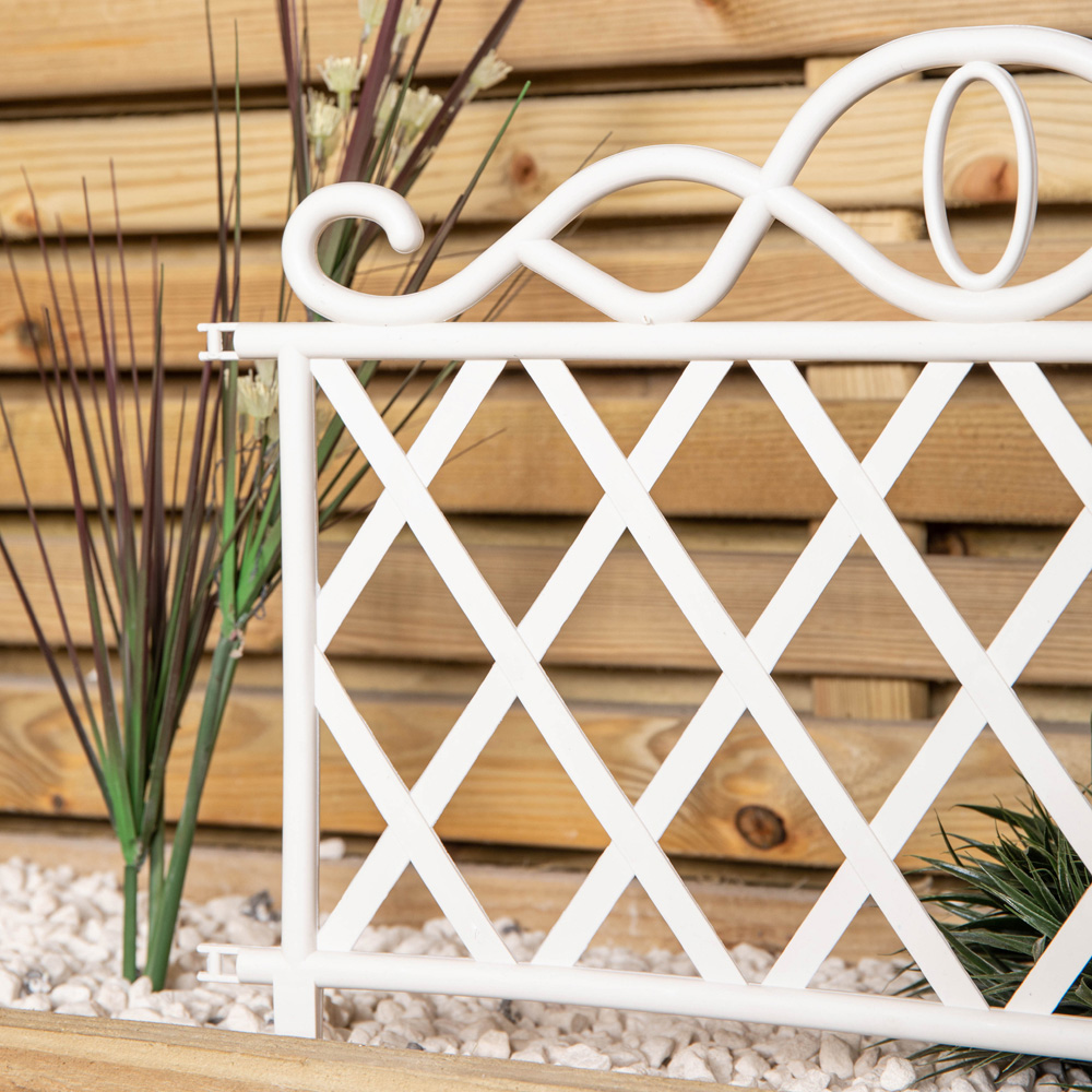 Samuel Alexander White Plastic Garden Patio Lawn Border Fence Edging Image 4