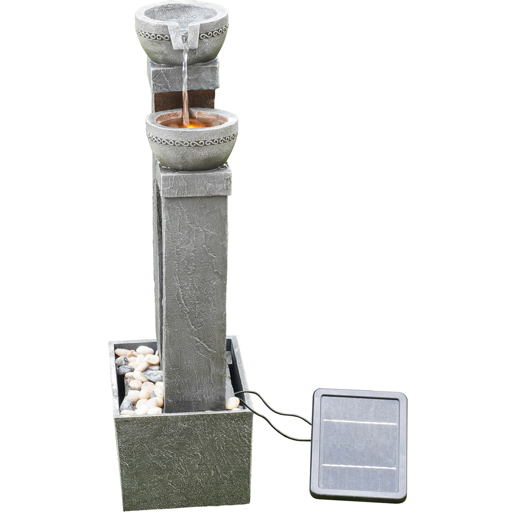 Teamson Home 2 Bowls Solar Waterfall Fountain Image 3