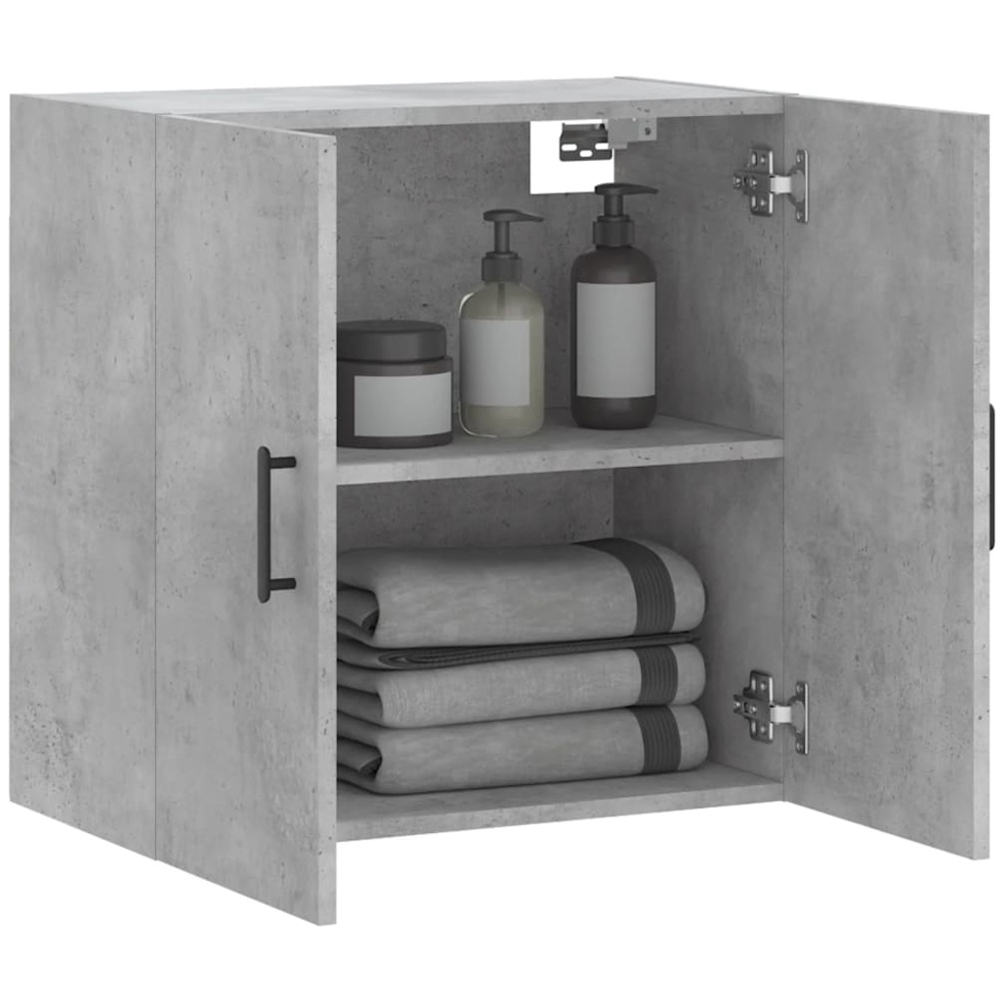 vidaXL 2 Door Concrete Grey Wall Cabinet Image 4