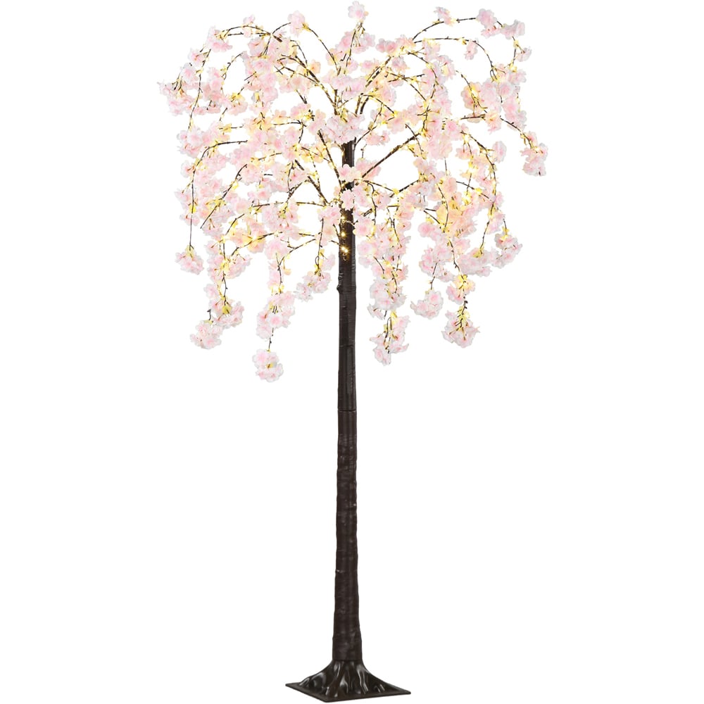 Everglow Warm White LED Light Up Artificial Cherry Blossom Tree 6ft Image 1