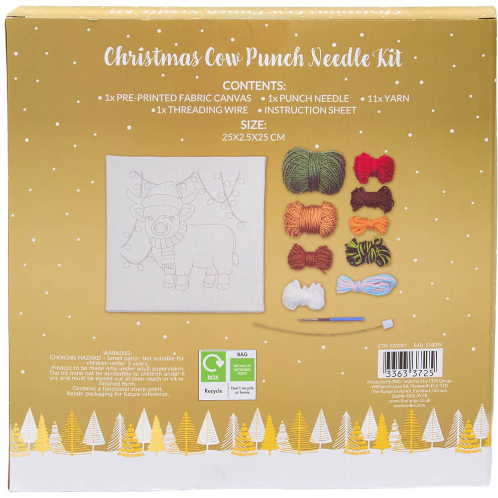 Christmas Cow Punch Needle Kit Image 3