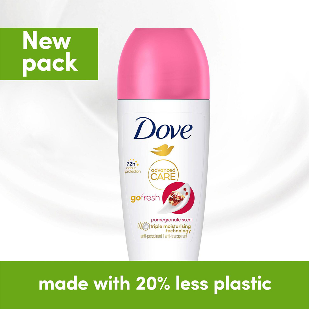 Dove Go Fresh Pomegranate Women Anti-Perspirant Roll on 50ml 9 Pack Image 5