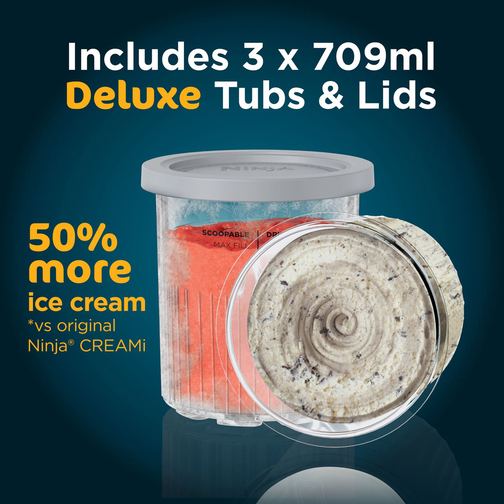 Ninja NC501UK CREAMi Deluxe 10-in-1 Ice Cream and Frozen Drink Maker Image 7
