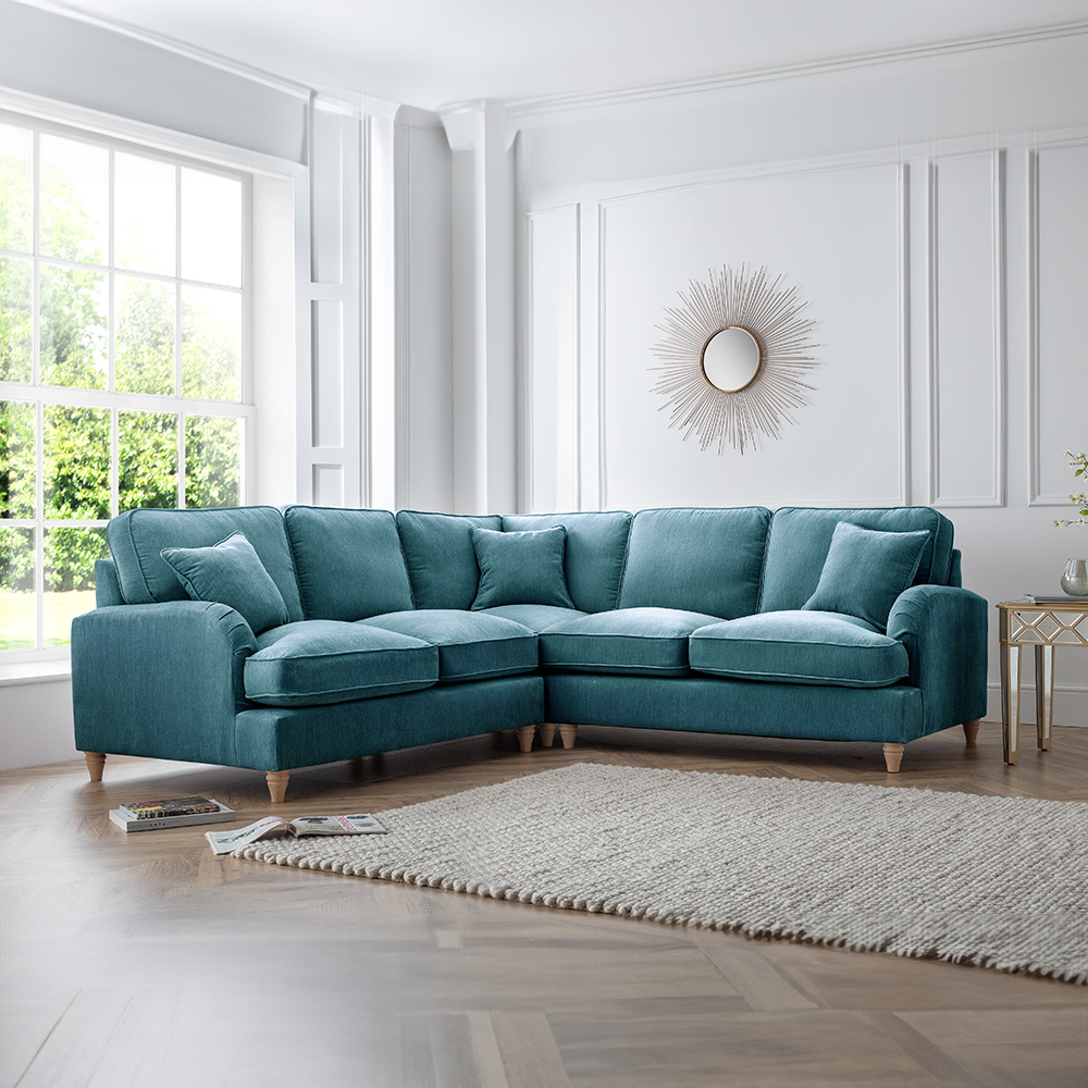 The Vienna 5 Seater Emerald Corner Sofa Image 5