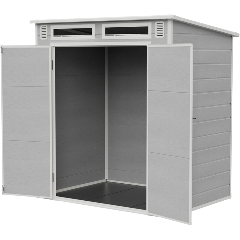 Living and Home 6 x 4ft Plastic Pent Garden Storage Shed with Floor Image 4