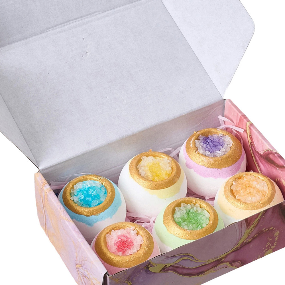 Living and Home 6 Piece Multicolour Bath Bomb Set with 6 Different Scents Image 5