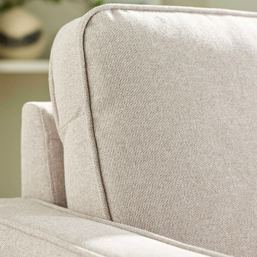 Julian Bowen Henrietta 3 Seater Beige Chenille Upholstered Sofa Image 7
