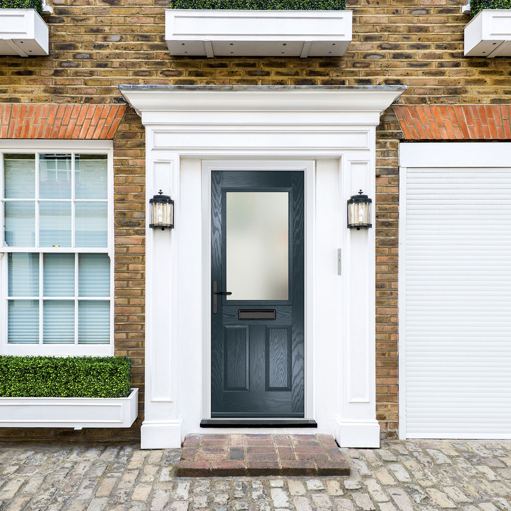 Crystal-Direct Lytham Anthracite Grey GRP Clear Glass Right Hand Open Front Door 2090 x 890mm Image 2