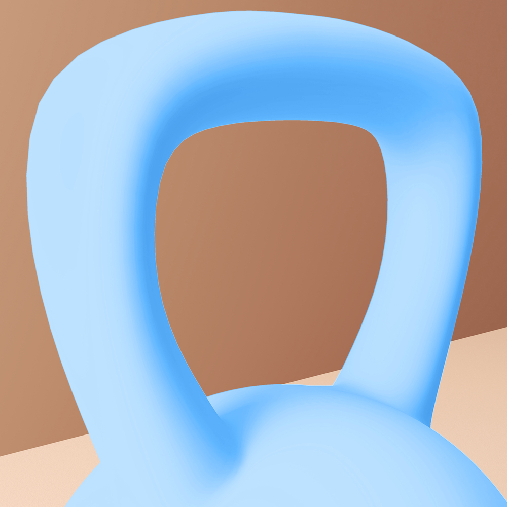 SPORTNOW Light Blue and Grey Soft Body Kettlebell with Non Slip Handle 6kg Image 4