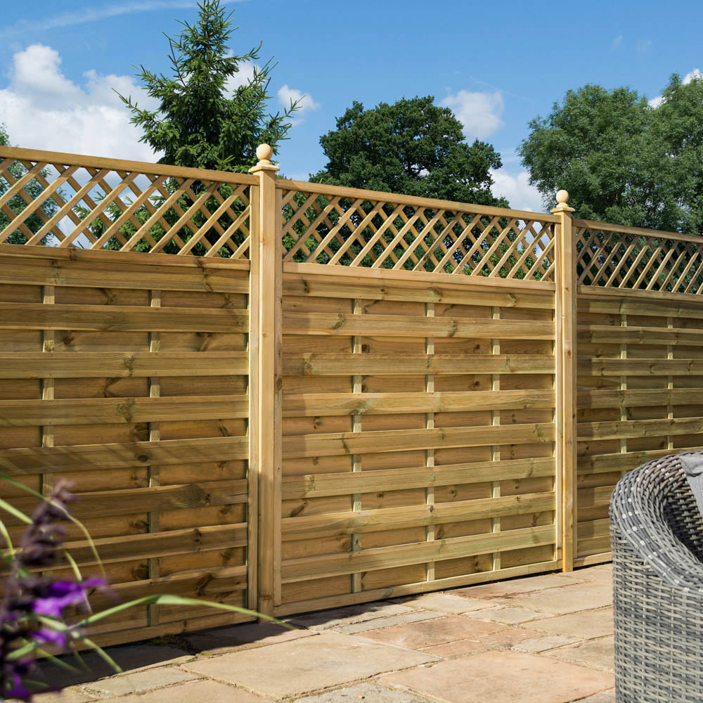 Rowlinson Halkin Pressure Treated Screen 6 x 4ft Image 2