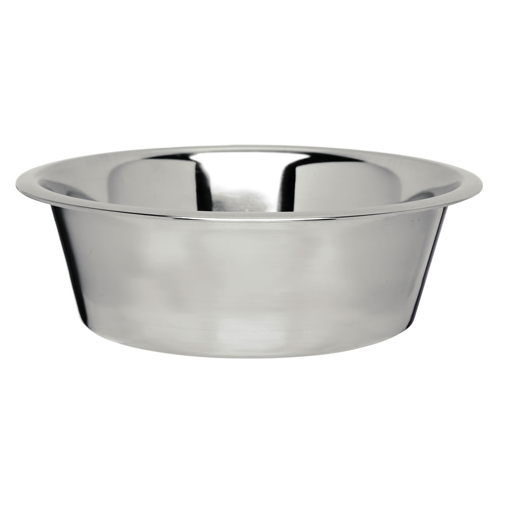 Wilko Large Stainless Steel Dog Bowl Image