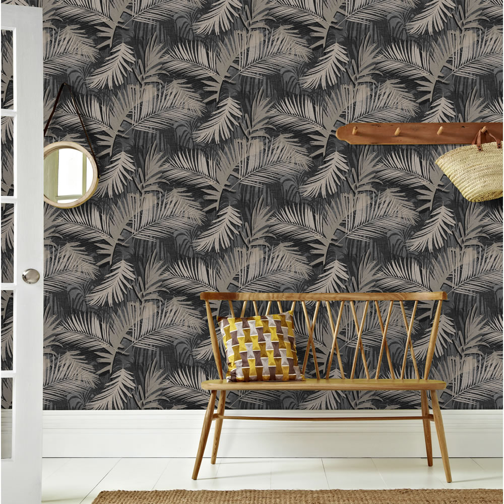 Graham & Brown Boutique Wallpaper Jungle Glam Black and Gold Image 2