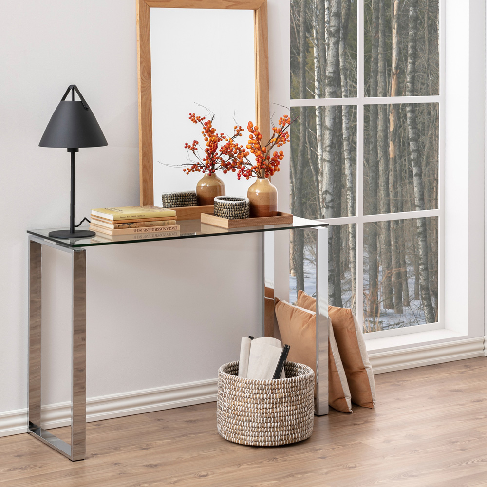 Florence Katrine Glass Top Console Table Image 6