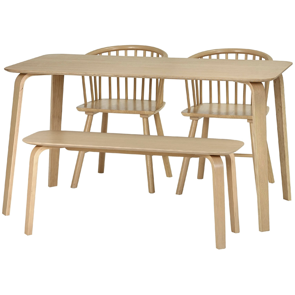 Julian Bowen Kaito 6 Seater Dining Table Light Oak Effect Image 5