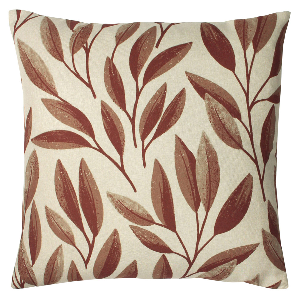 Paoletti Laurel Rust Botanical Cushion Image 1