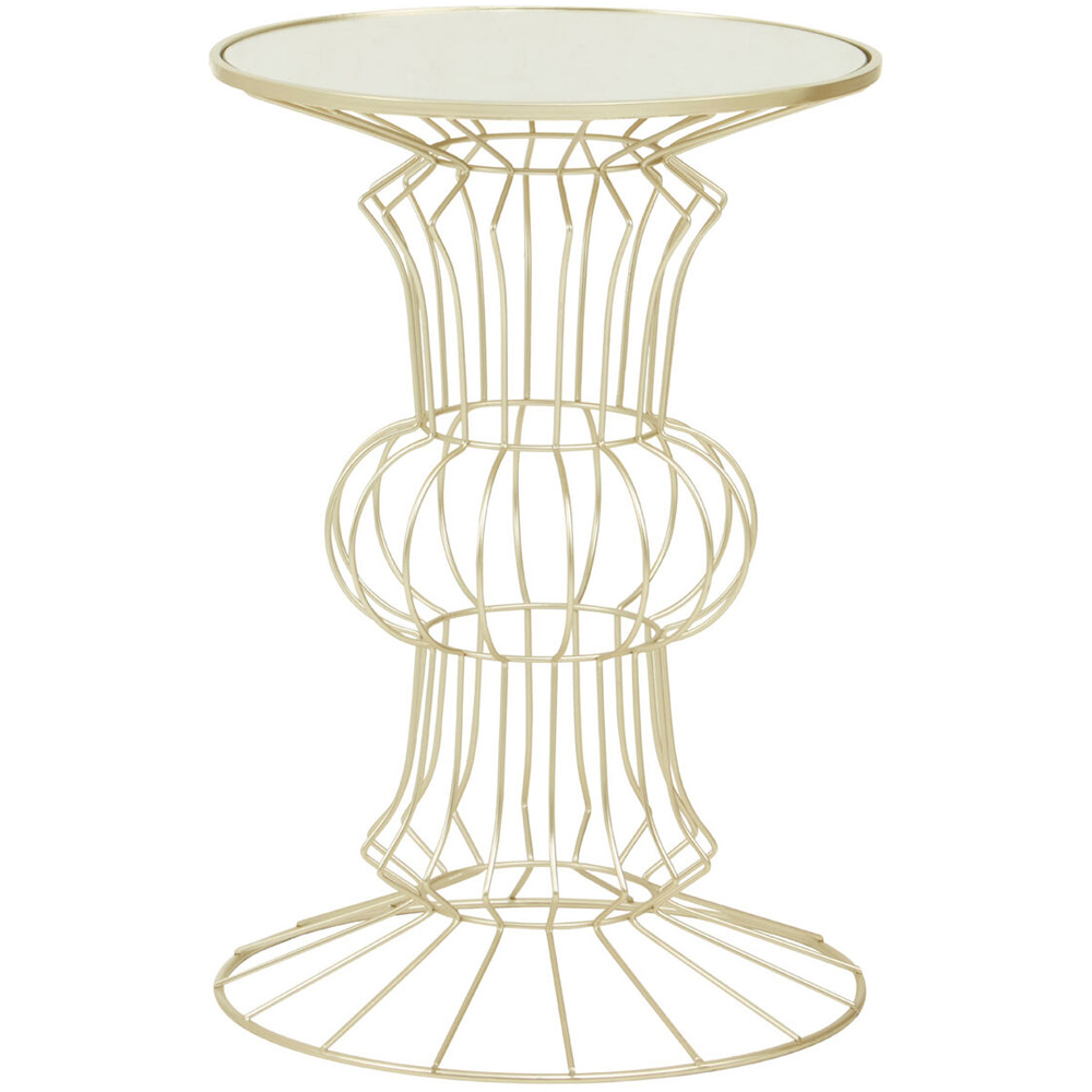 Premier Housewares Compact Light Gold Frame Side Table Image 3