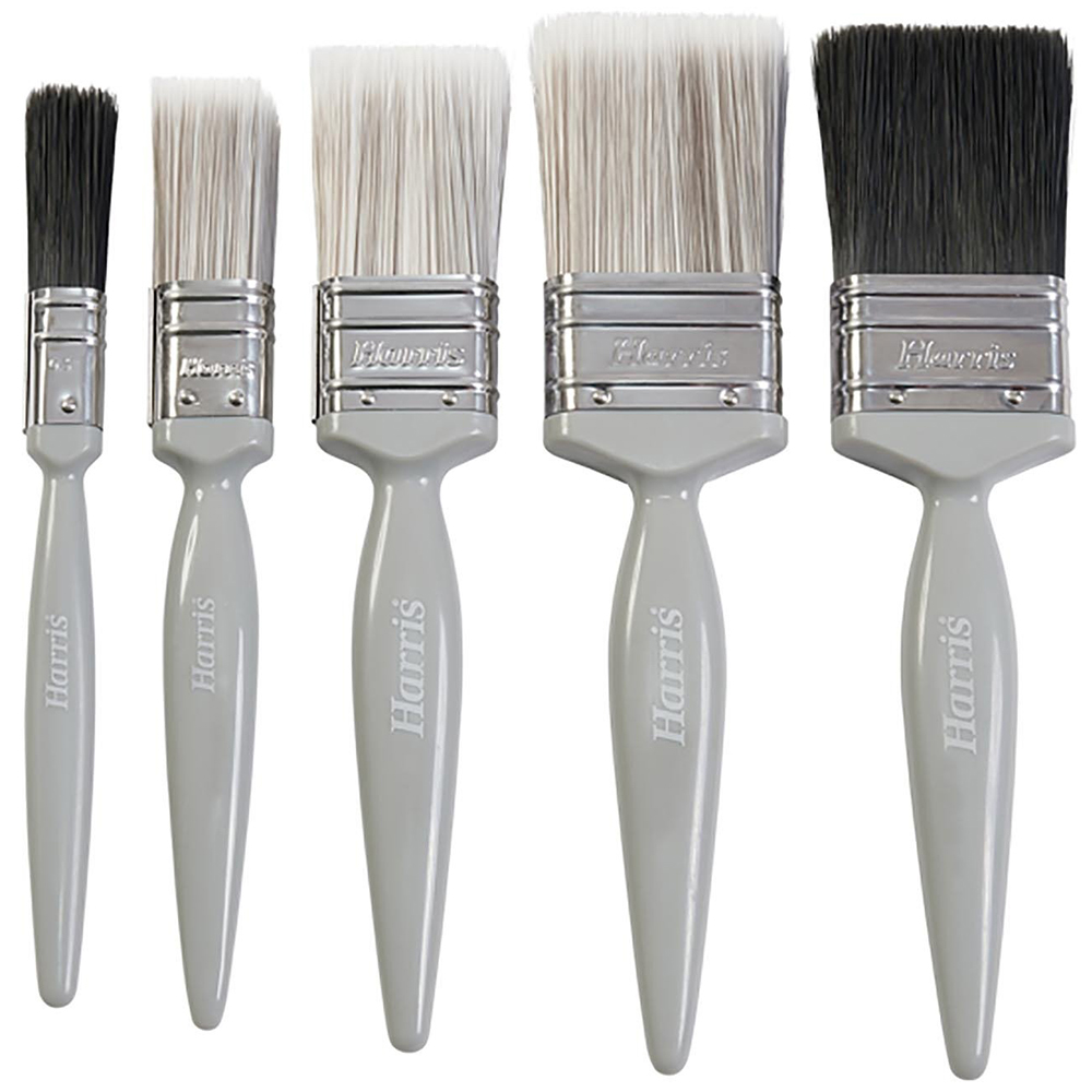 Harris 5 Pack Essentials Walls and Ceilings Gloss Brush Set Image 1
