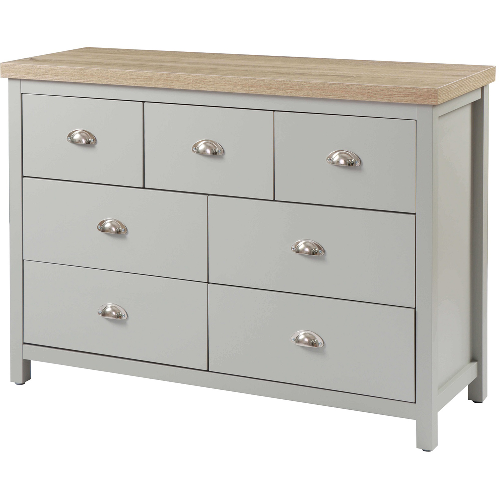 Home Source Avon 7 Drawer Grey Chest of Drawers Image 2