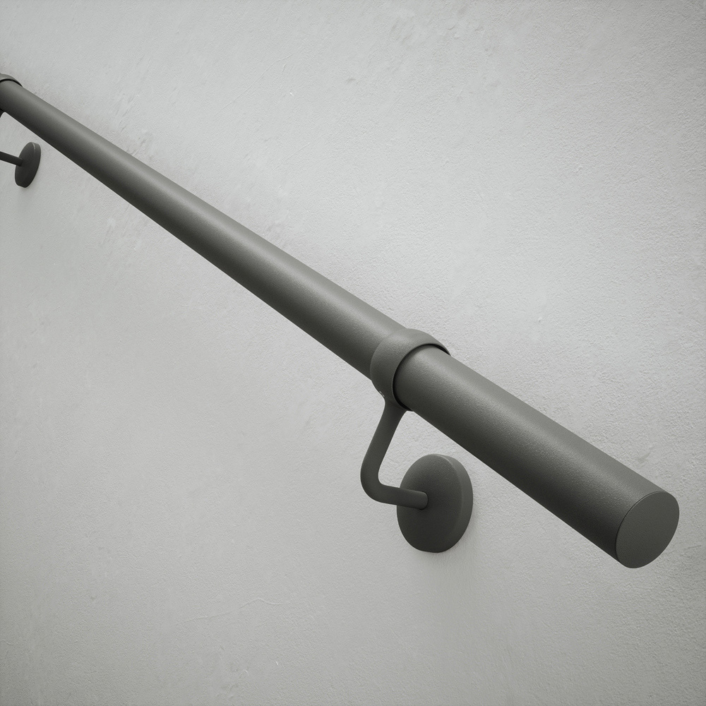 Forgeworks Textured Grey Stair Hand Rail Kit 3.6m Image 8