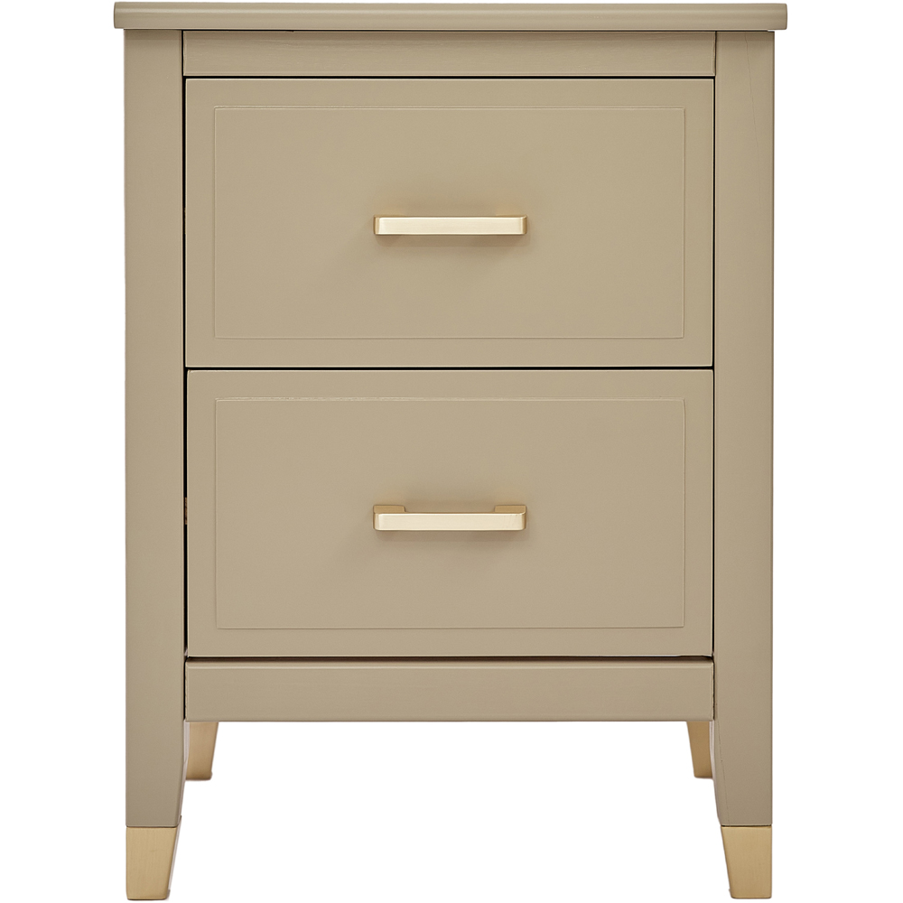 Palazzi 2 Drawers Clay Wide Bedside Table Image 3