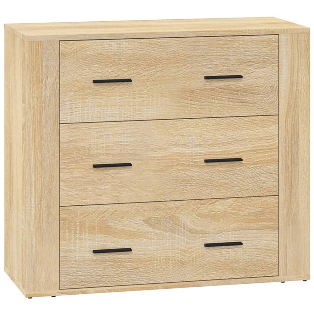 vidaXL 2 Door 7 Drawer Sonoma Oak Sideboard 3 Piece Image 3