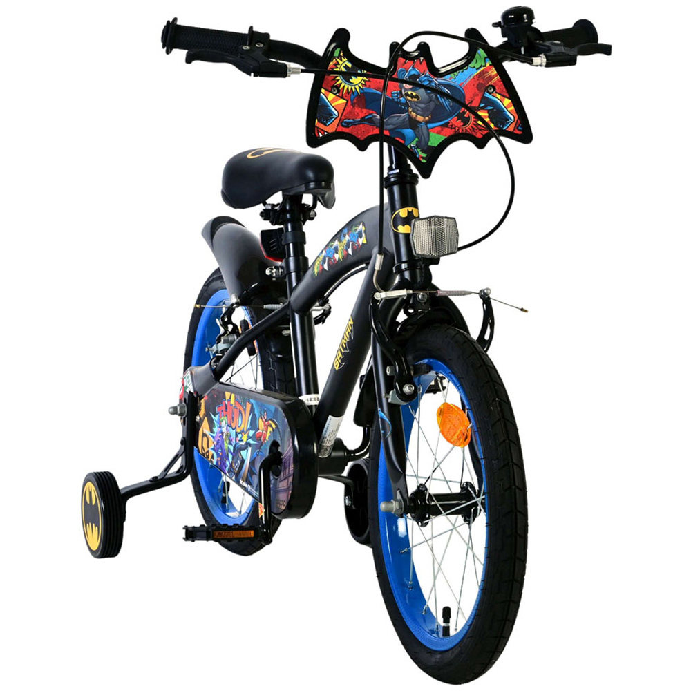 Volare DC Comics Batman Kids 16 inch Multicolour Bike with Stabilisers Image 2
