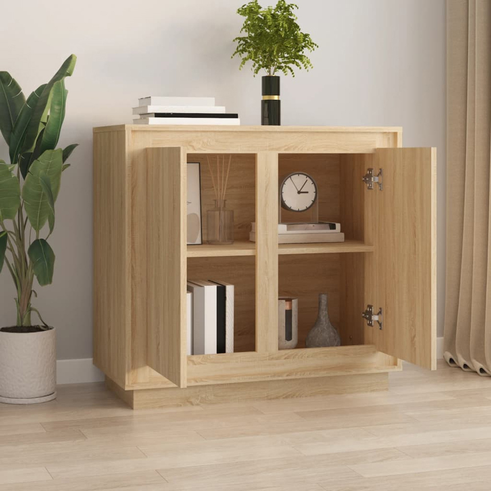 vidaXL 2 Door Sonoma Oak Sideboard Image 7