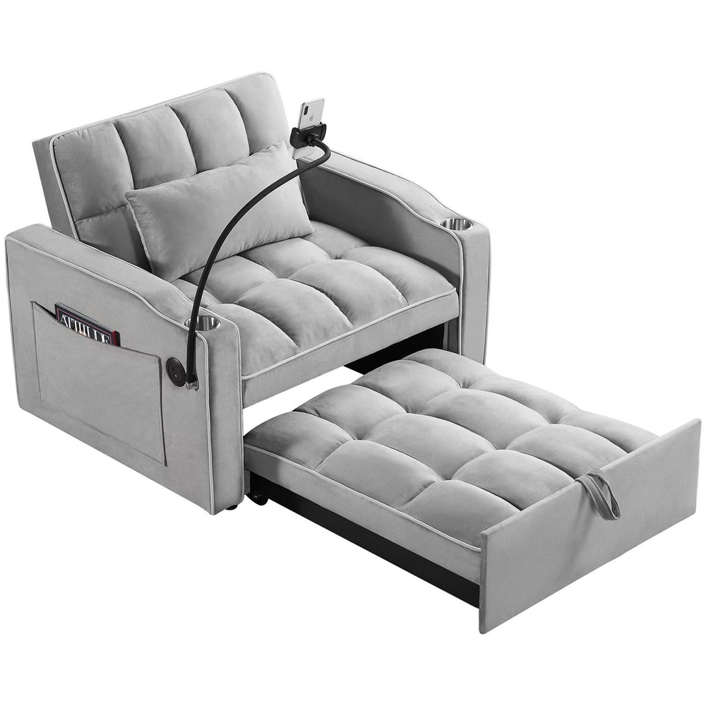 Kosy Koala Convertible Grey Sofa Sleeper Chair Image 2