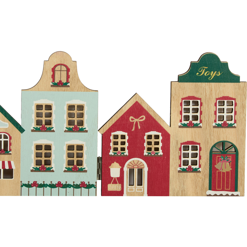Wooden Foldable Christmas House Scene Image 3