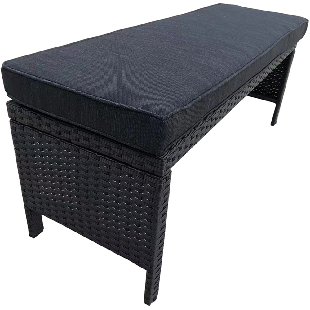 Furniture One Brown Rattan Garden Bench Image 2