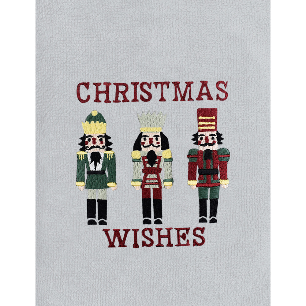 Noel Square Nutcracker White Hand Towel 2 Pack Image 3