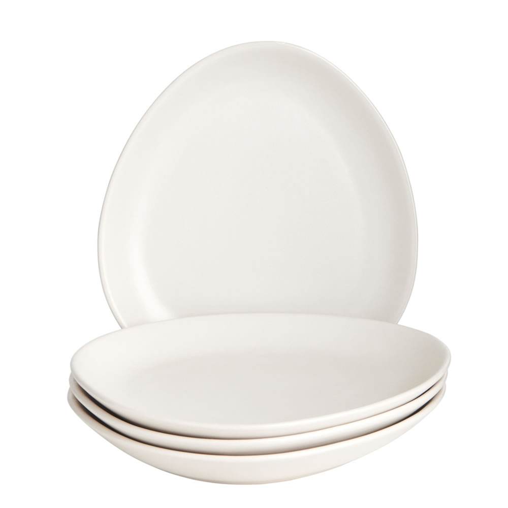 Wilko 12 piece Cream Oval Dinner Set Image 3
