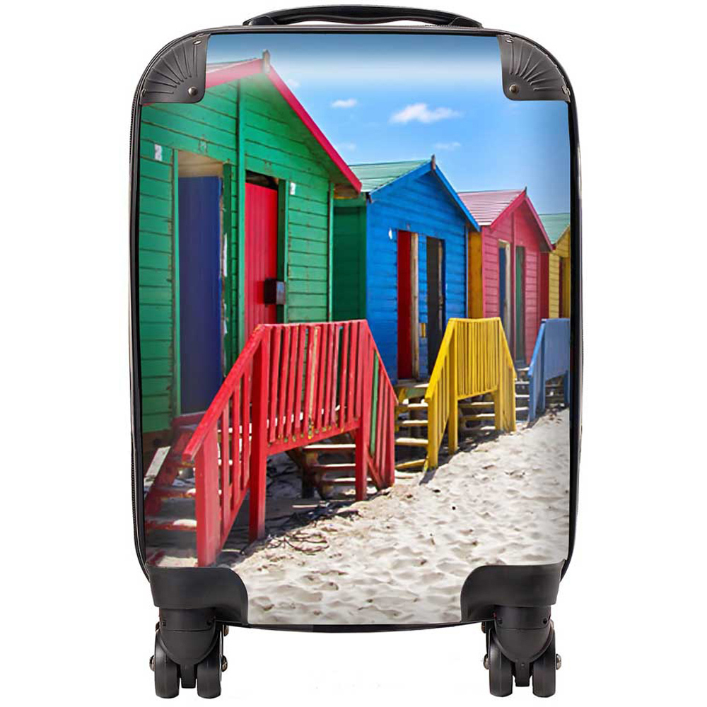 Warren Reed Designer Small Beach Huts at Muizenberg Beach Cape Town South Africa Suitcase Image 1