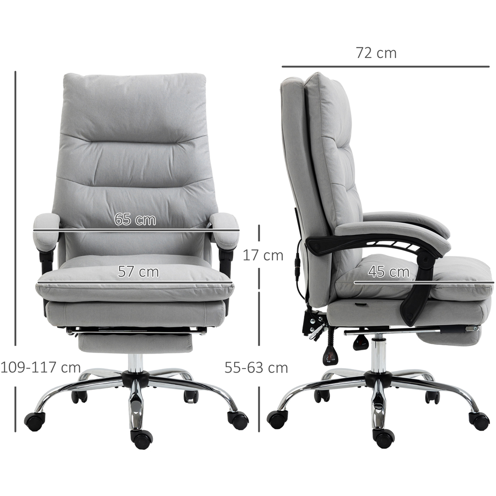 Portland Grey Microfibre Massage Chair Image 7