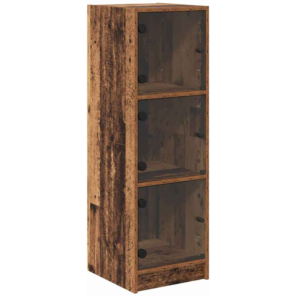 vidaXL 3 Glass Door Old Wood Highboard Image 2