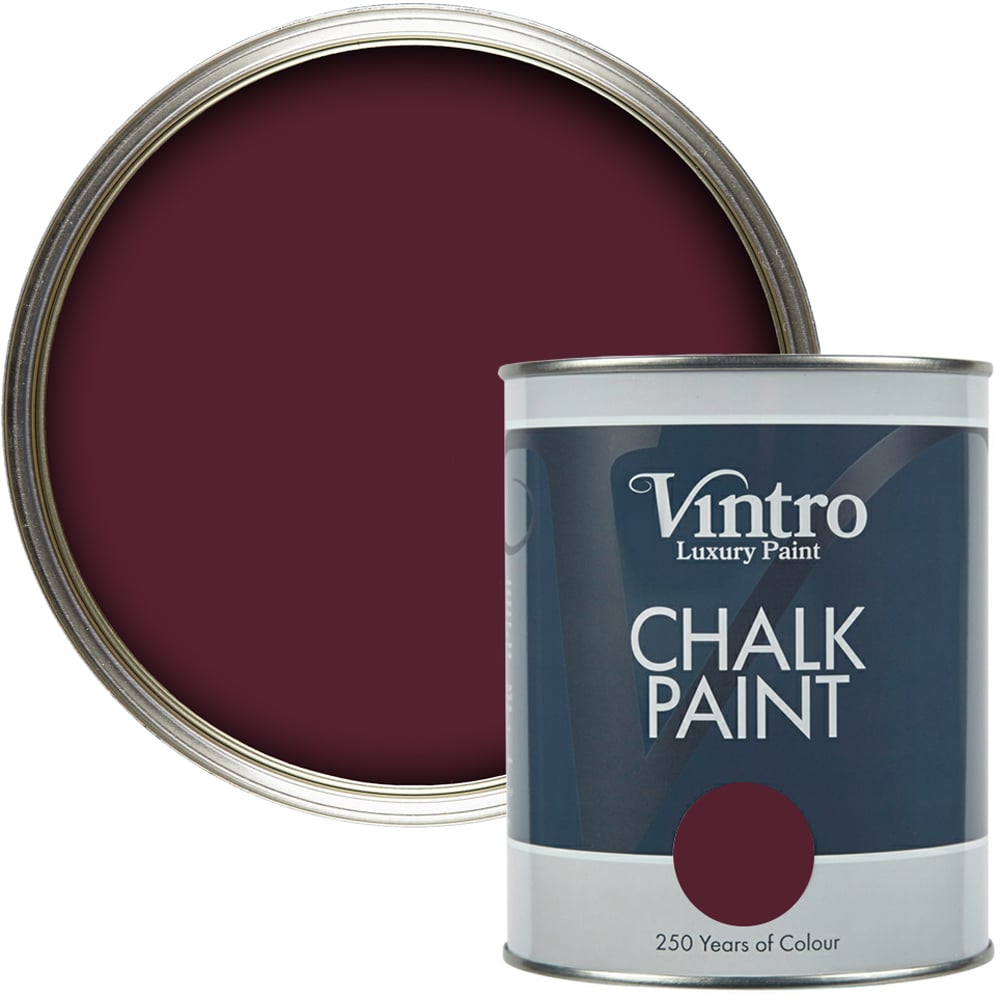 Vintro Paint Sweet Damson Matt Finish Chalk Paint 1L Image 1