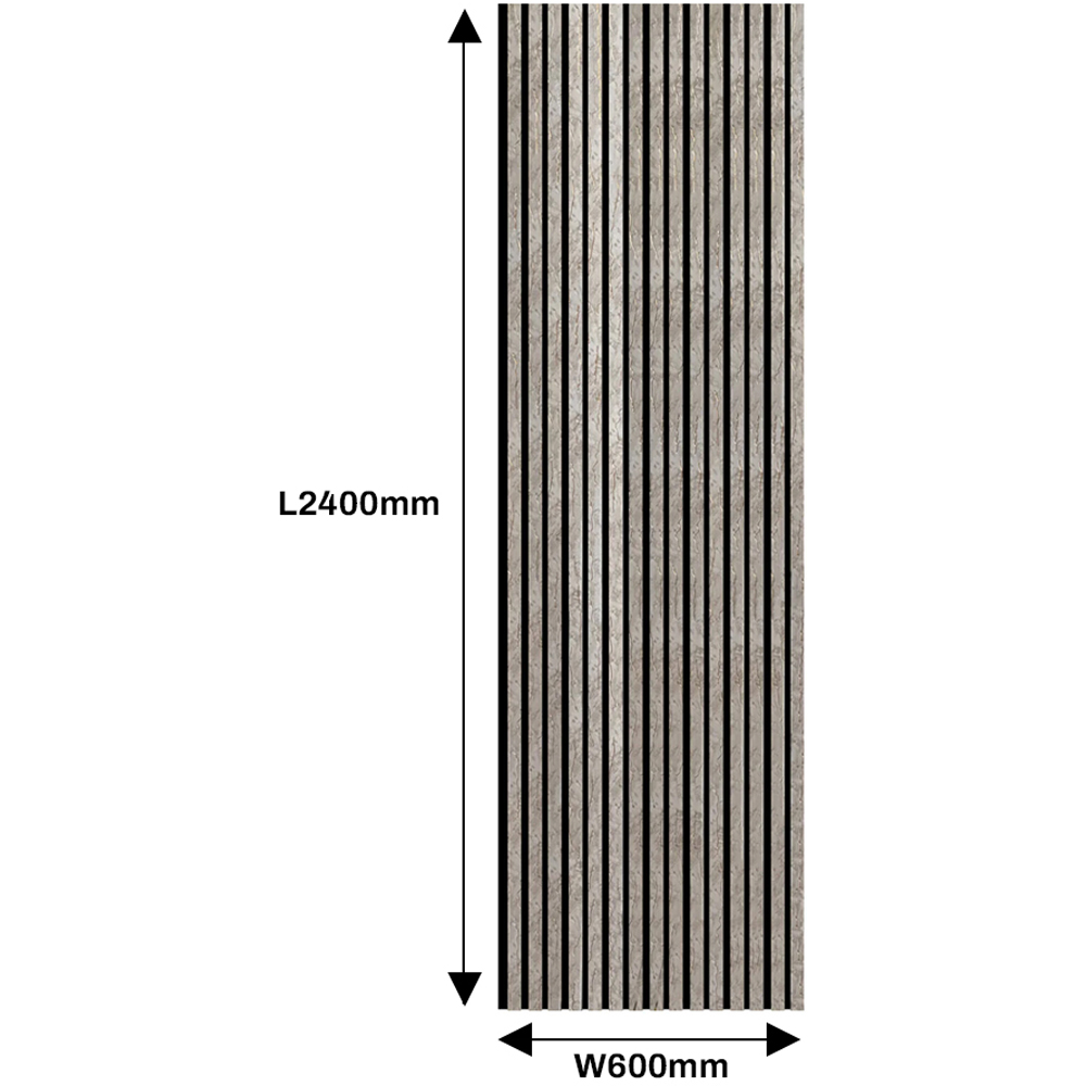 Britwall Black and Gold Vein Linear Acoustic Slat Wall Panel 2400 x 600 x 21mm 2 Pack Image 7