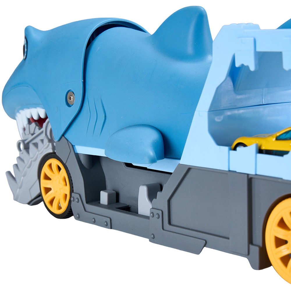 H&O Direct Shark Swallowing Ejection Truck Toy with Folding Track and Cars Image 4