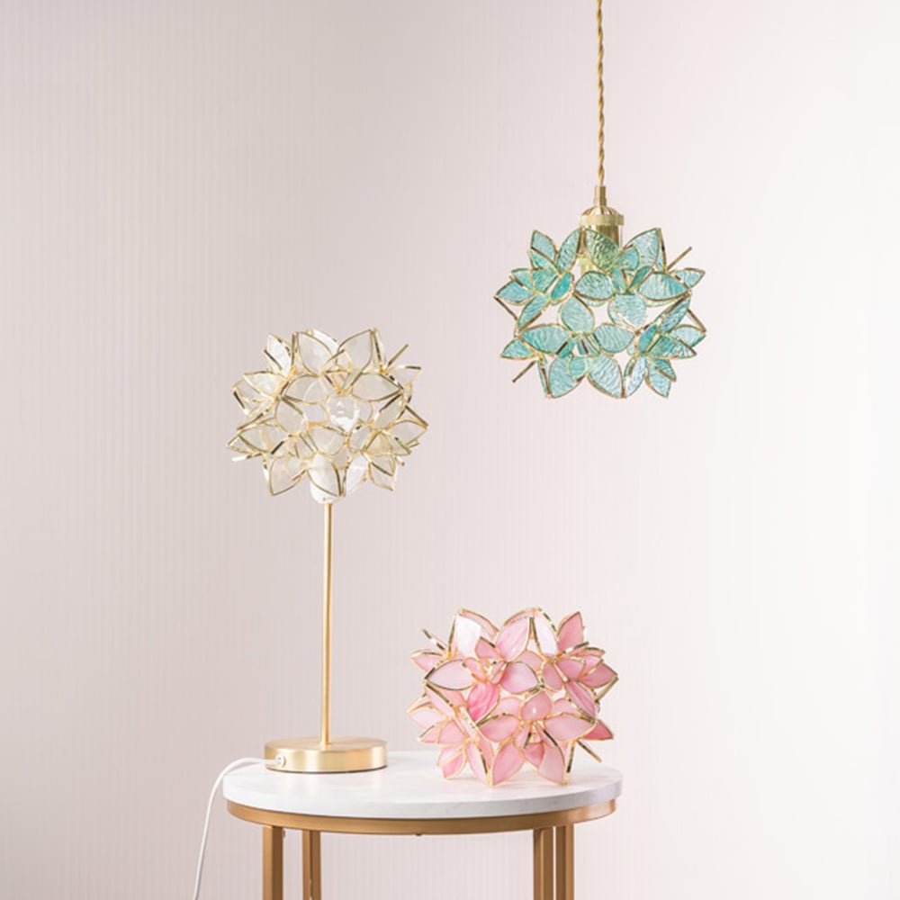 ValueLights Charlie Gold Stem with Clear Glass LED Flower Shade Image 4