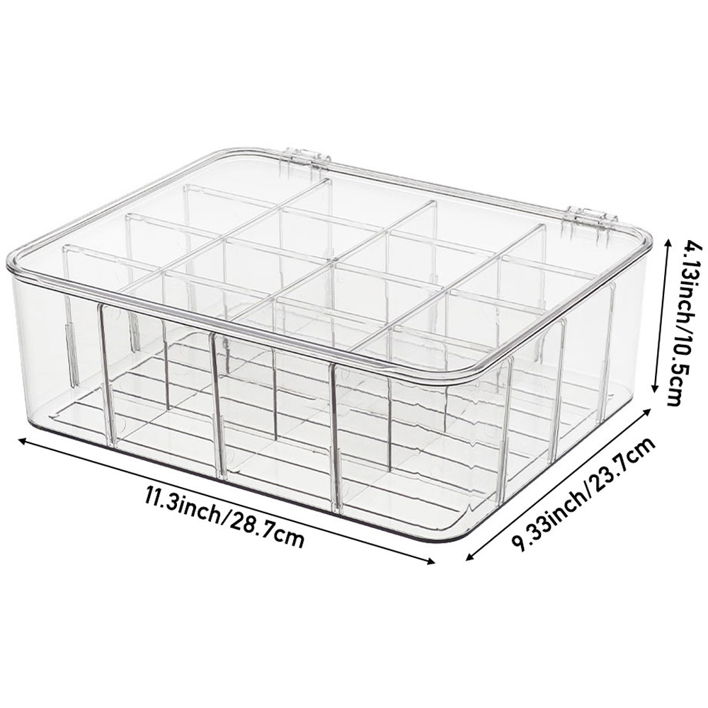Living and Home Clear 16-Compartment Flip-Up Underwear and Socks Storage Organiser Image 8