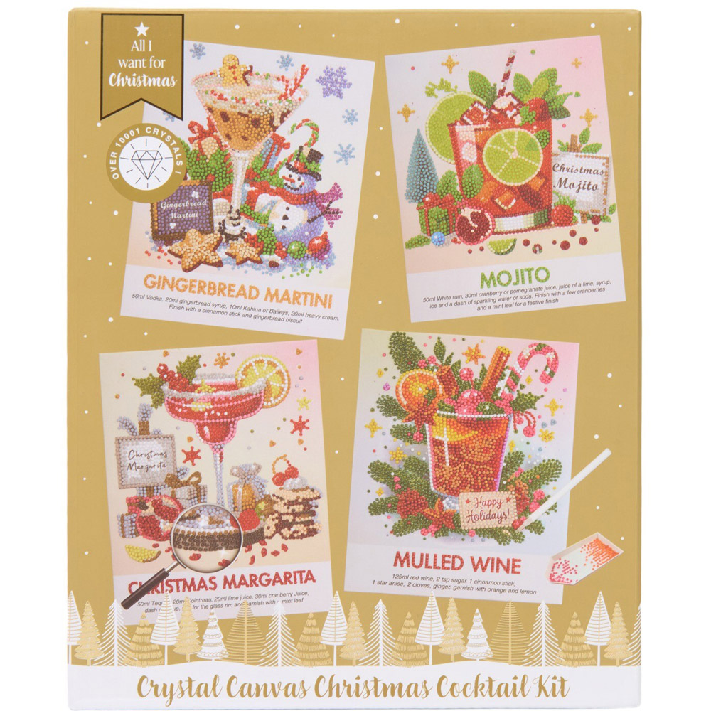 Christmas Cocktail Crystal Canvas Kit Image 1
