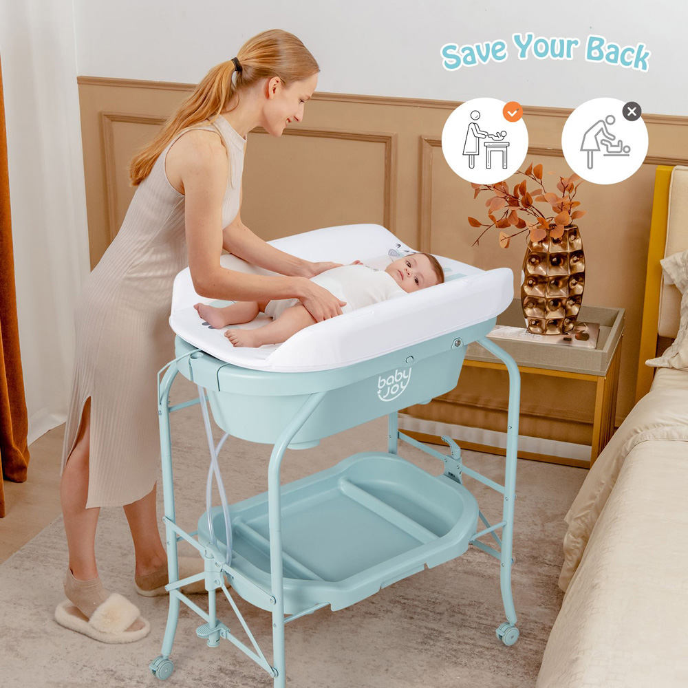 Costway 2 in 1 Kids Changing Station Blue Image 3