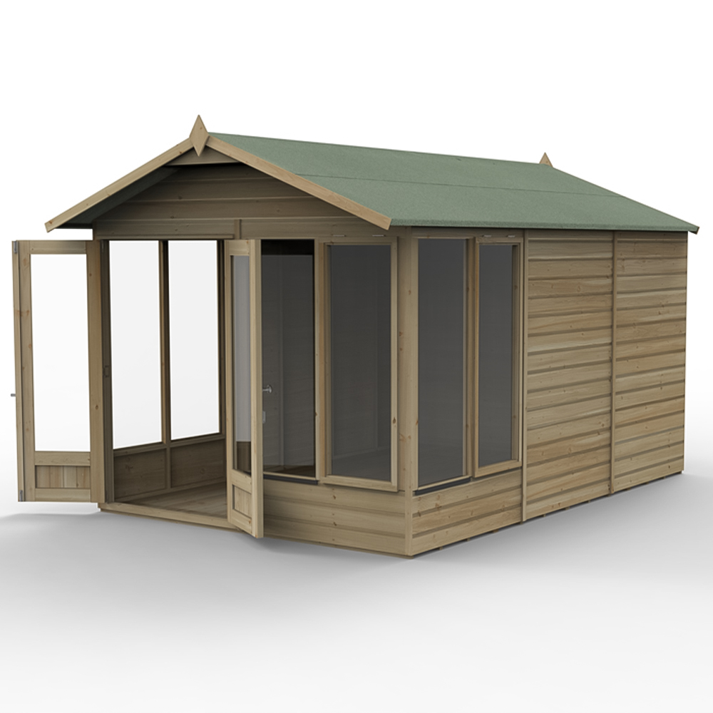 Forest Garden Beckwood 8 x 12ft 3 Opening Shiplap Apex Summerhouse Image 4
