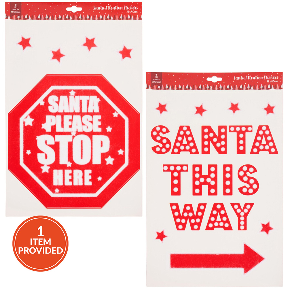 Santa Attention Sticker Image 2