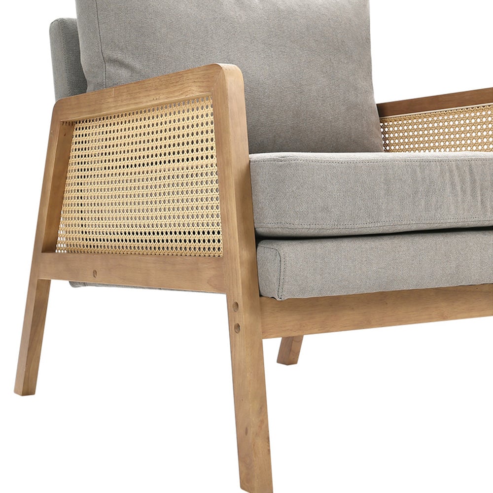 Living and Home Grey Rattan Armchair Image 7