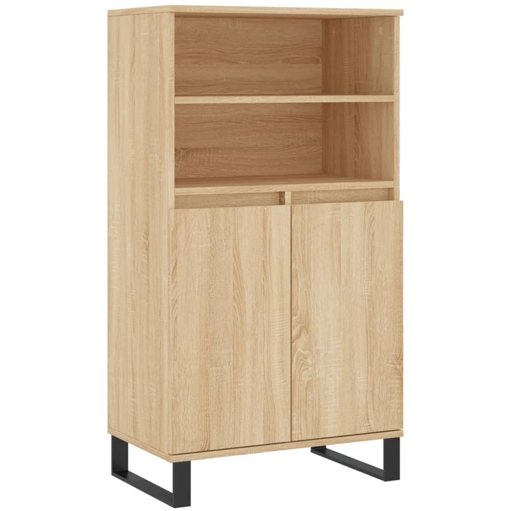 vidaXL 2 Door 2 Shelf Sonoma Oak Highboard Image 2
