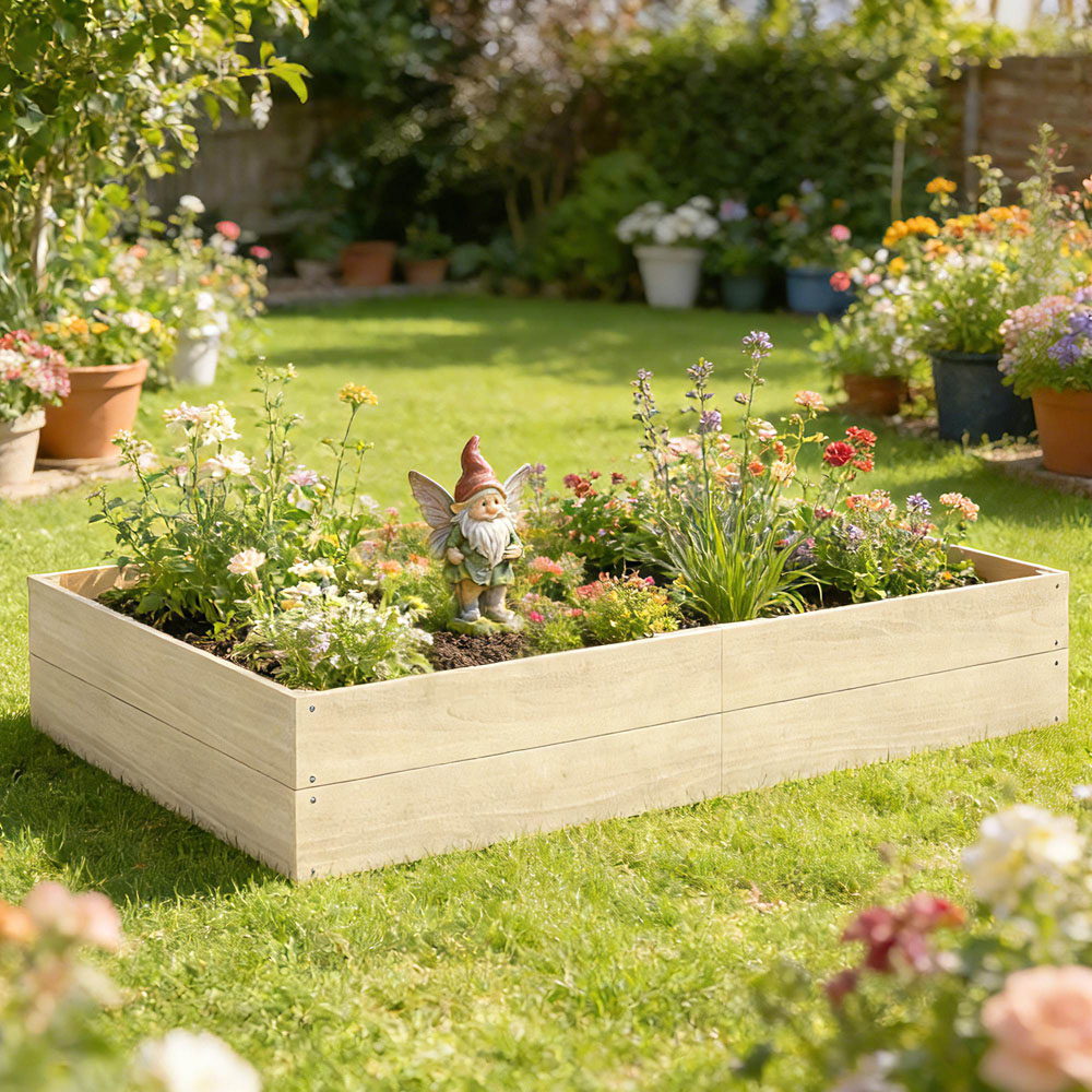 Outsunny 620L Wooden Raised Garden Bed Image 8