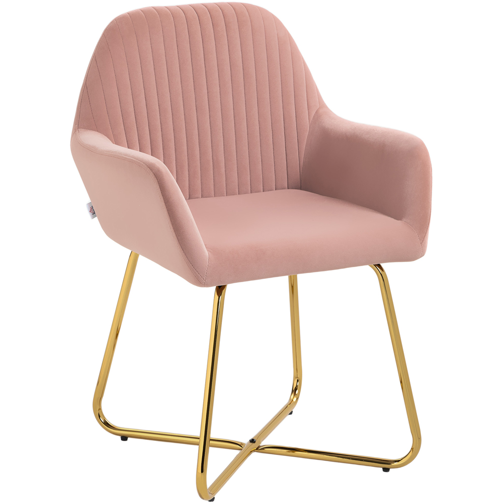 Portland Pink Velvet Accent Chair Image 2