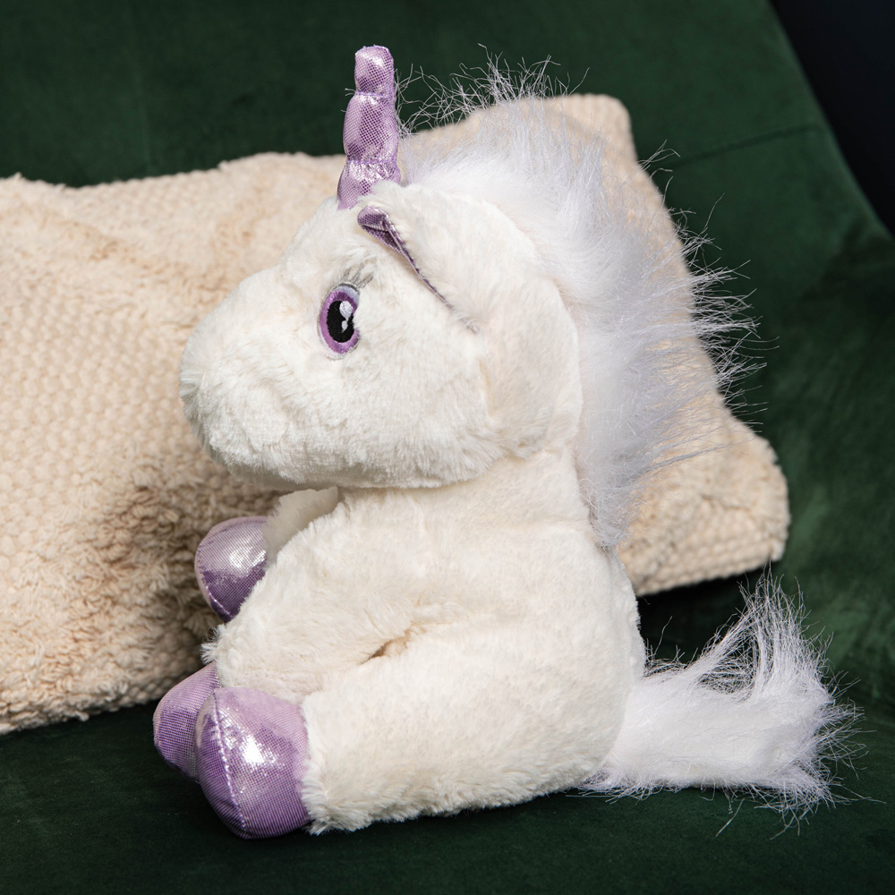 Samuel Alexander Plush White Unicorn with Sparkly Purple Horn and Hooves Image 6